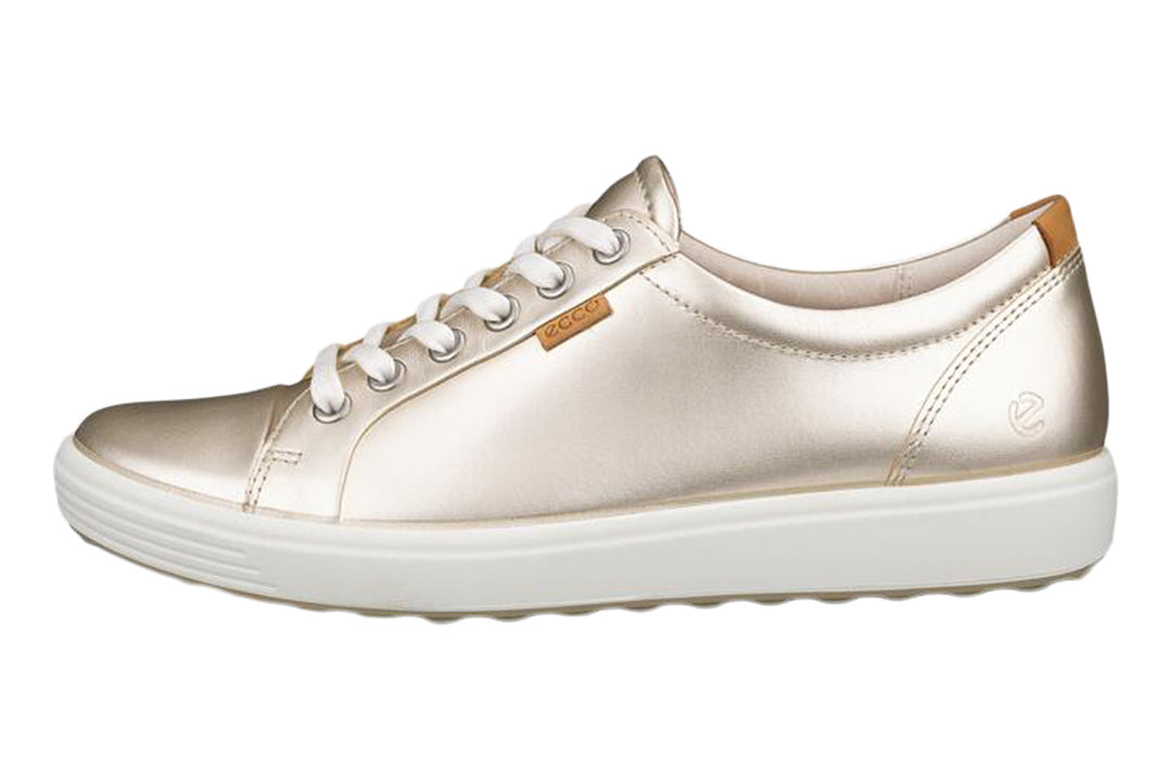 Ecco Soft 7 Pure White Gold Womens #color_metallic-gold