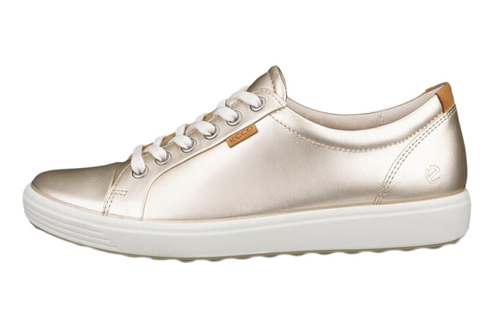 Ecco Soft 7 Pure White Gold Womens #color_metallic-gold