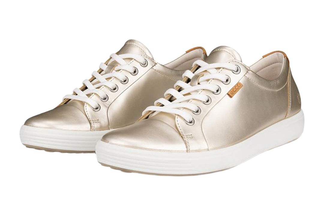 Ecco Soft 7 Pure White Gold Womens #color_metallic-gold