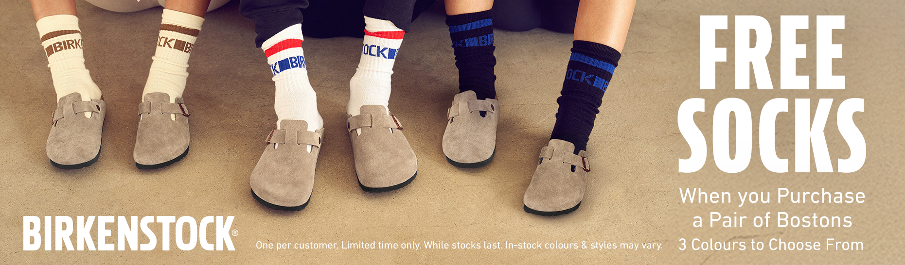 Boston Birkenstock FREE SOCKS PROMO