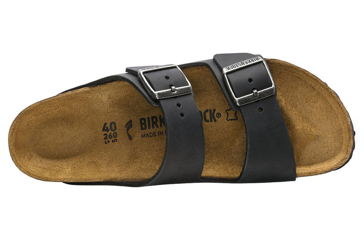 Birkenstock Arizona R Black Oiled Leather Unisex #color_black