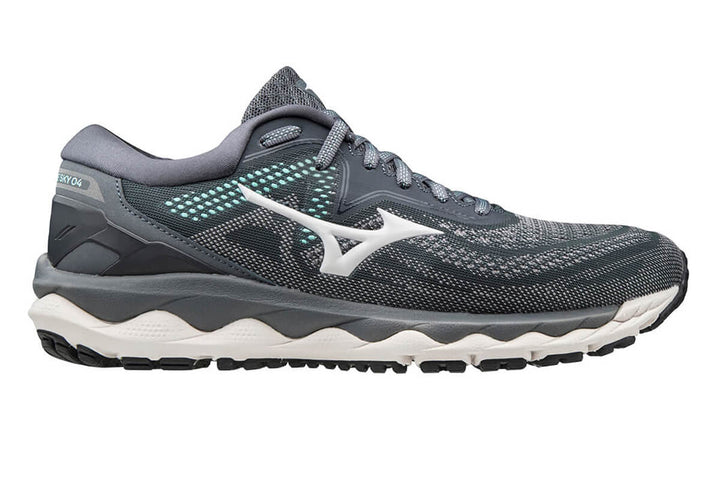 Mizuno Wave Sky 4 D Castlerock/beach Glass Womens #color_grey-multi-blues