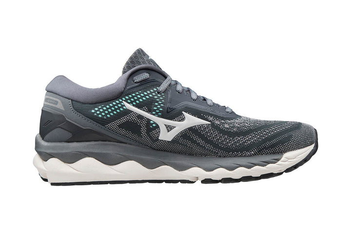 Mizuno Wave Sky 4 D Castlerock/beach Glass Womens #color_grey-multi-blues