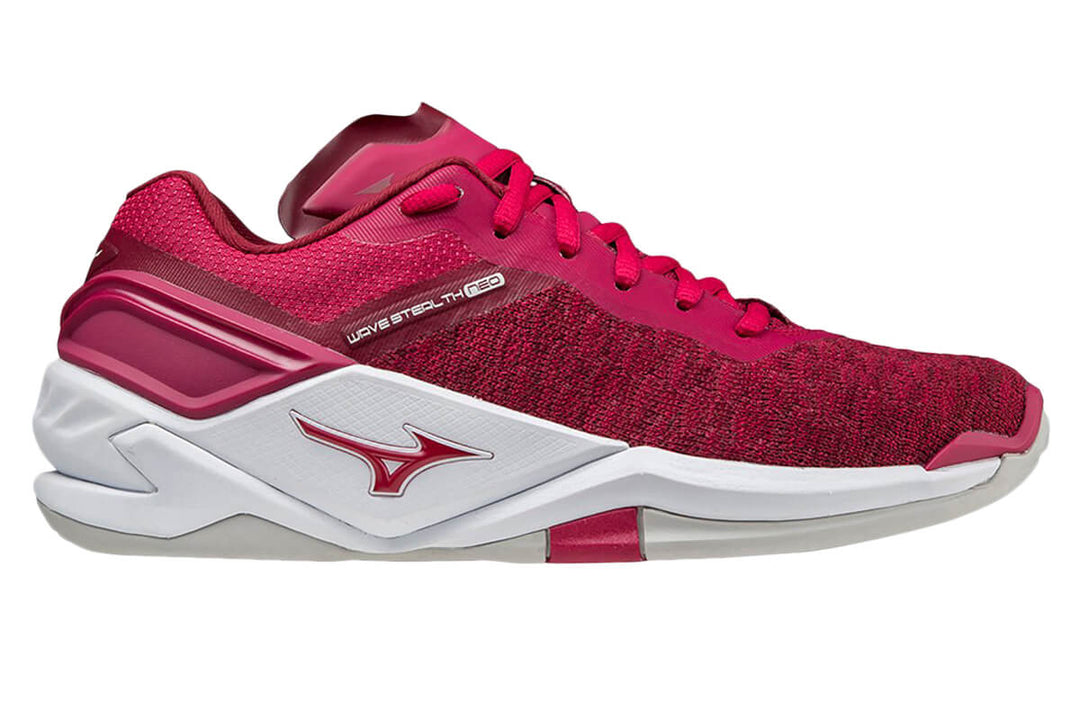 Mizuno Wave Stealth Neo NB B Persian Red/white Sand Womens #color_red-multi-whites