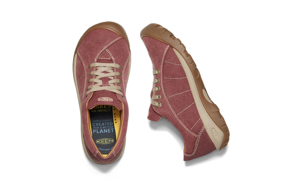Keen Presidio Canvas B Red Plaza Taupe Womens #color_red-multi-browns