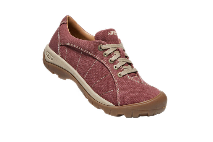 Keen Presidio Canvas B Red Plaza Taupe Womens #color_red-multi-browns