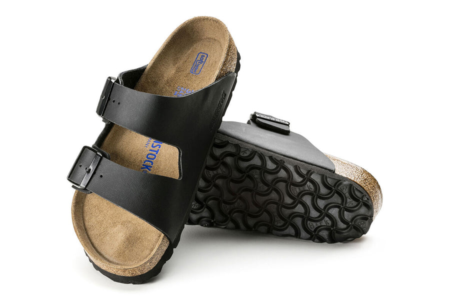 Birkenstock Arizona R Soft Footbed Black Birko-Flor Unisex – FootMotion