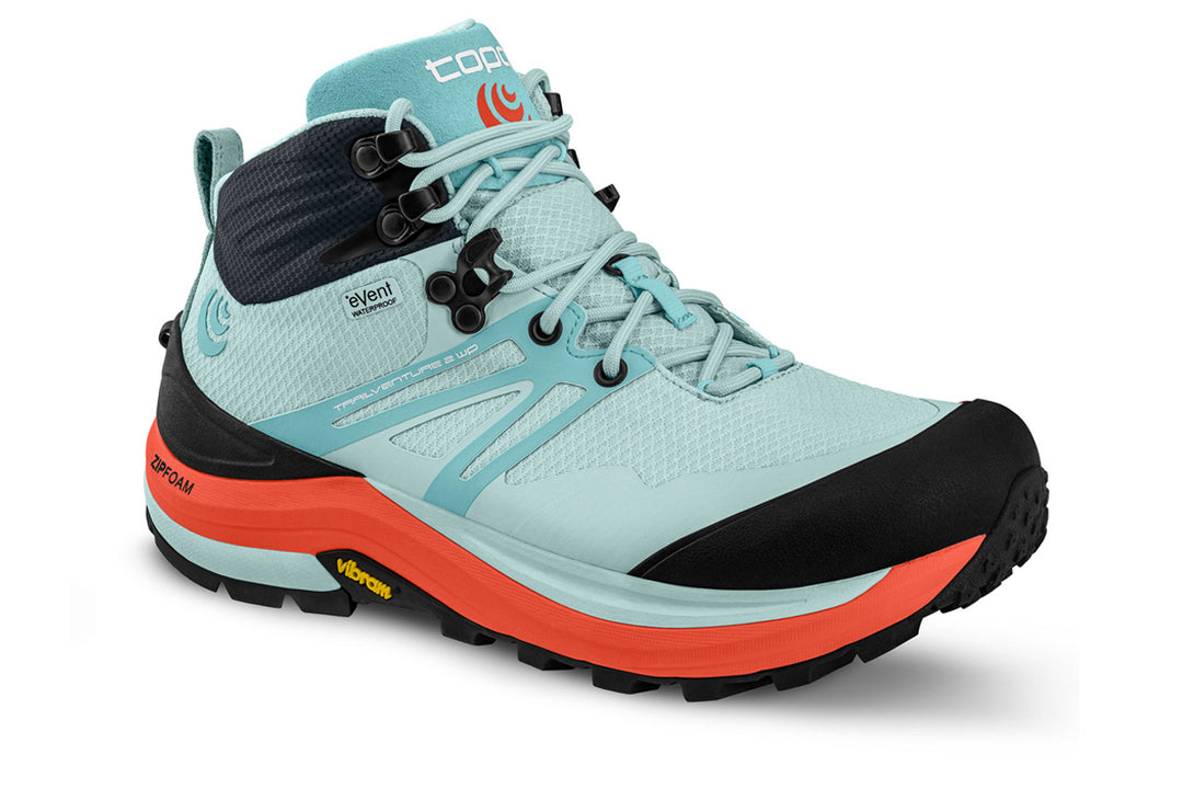 Topo Trailventure 2 WP Ice/Coral Womens #color_blue-multi-reds-oranges