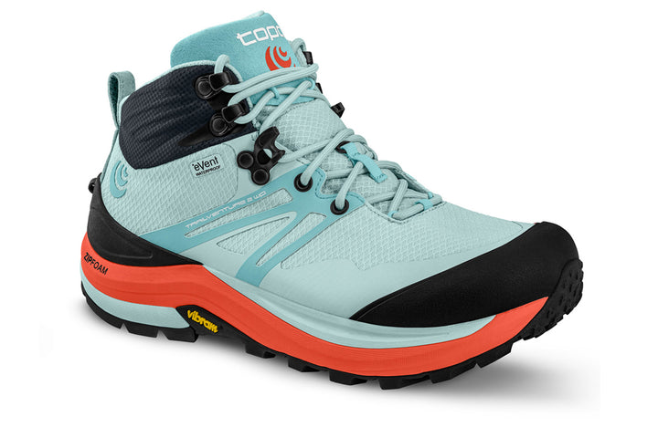 Topo Trailventure 2 WP Ice/Coral Womens #color_blue-multi-reds-oranges