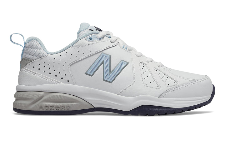 New Balance 624v5 D White/Blue Womens #color_white-multi-blues
