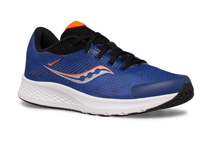 Saucony Guide 14 D Sapphire/Red Boys #color_blue-multi-reds-oranges