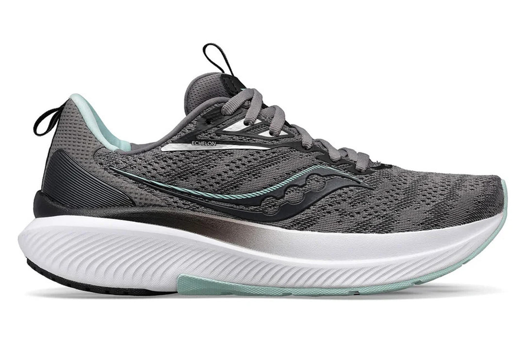 Saucony Echelon 9 D Charcoal/Ice Womens #color_grey-multi-greys