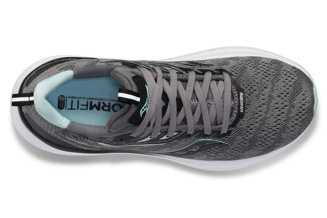 Saucony Echelon 9 D Charcoal/Ice Womens #color_grey-multi-greys
