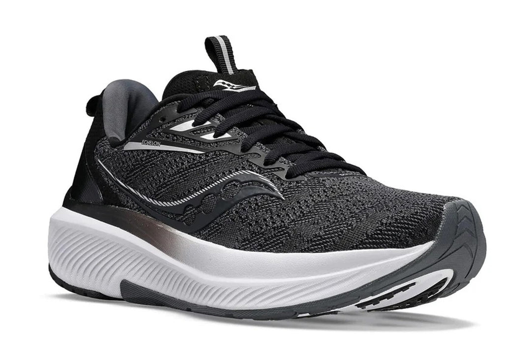 Saucony Echelon 9 4E Black/White Mens #color_black-multi-whites
