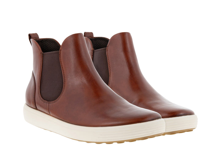 Ecco Soft 7 Chelsea Boot Cognac Womens #color_brown