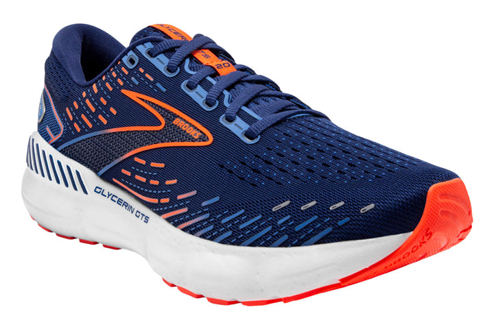Brooks Glycerin GTS 20 D Blue/Orange Mens #color_blue-multi-multi