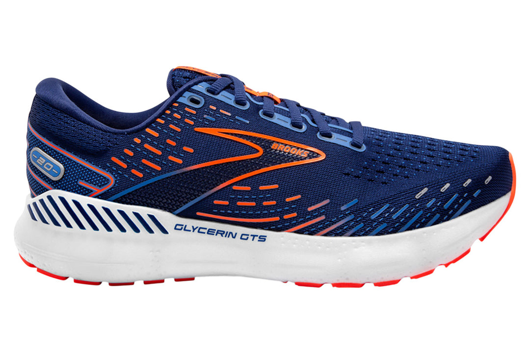 Brooks Glycerin GTS 20 D Blue/Orange Mens #color_blue-multi-multi