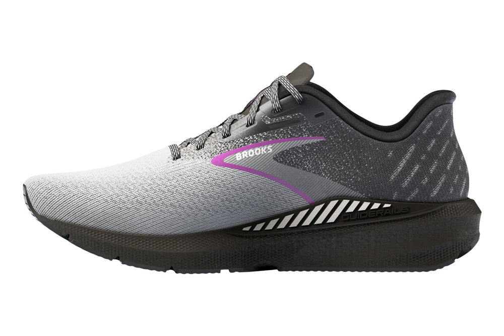 Brooks Launch Gts 10 B Black/White/Violet Womens #color_black-multi-pinks-purples