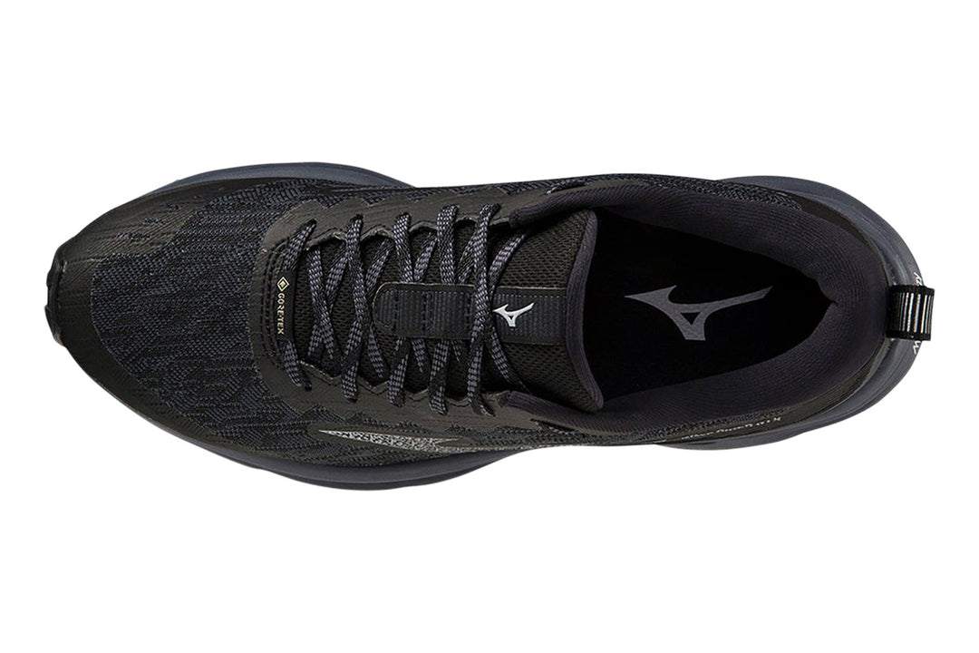 Mizuno Wave Rider GTX D Black/Ombre Blue/Silverstar Womens #color_black-multi-blues