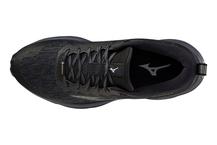 Mizuno Wave Rider GTX D Black/Ombre Blue/Silverstar Womens #color_black-multi-blues