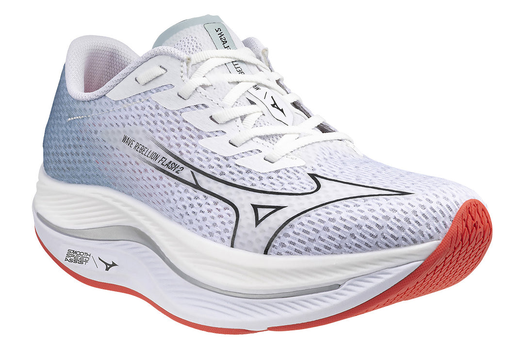 Mizuno Wave Rebellion Flash 2 B White/Black/Grey Mist Womens #color_white-multi