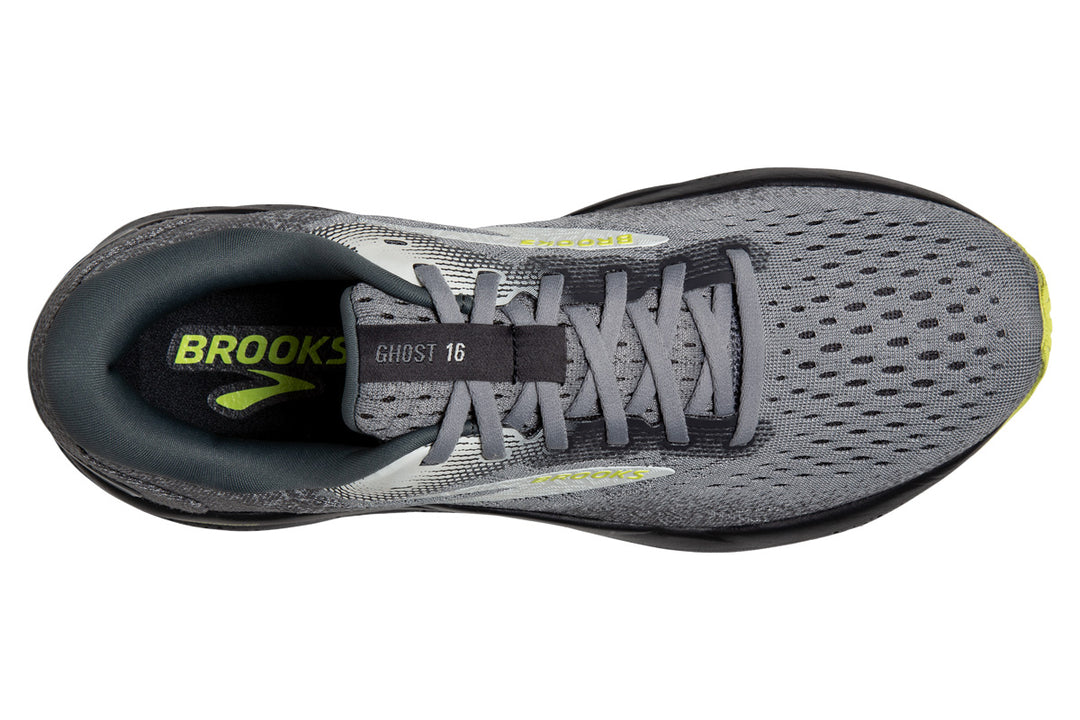 Brooks Ghost 16 2E Primer/Grey/Lime Mens #color_grey-multi-greens