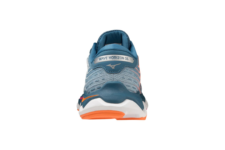 Mizuno Wave Horizon 6 B Blue Ashes/Silver/Neon Pink Womens #color_grey-dark-grey
