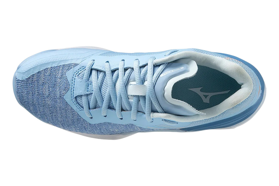 Mizuno Wave Stealth Neo NB B Dutch Cana/White/Blue Jasper Womens #color_blue