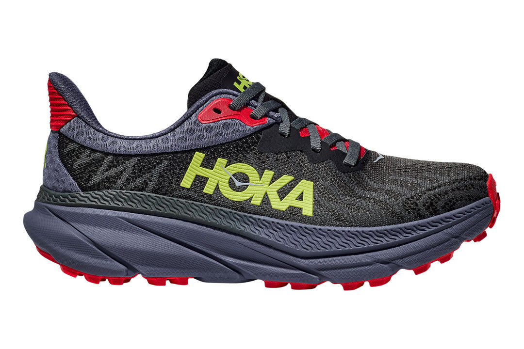 Hoka Challenger ATR 7 B Obsidian/Anchor Womens #color_black-multi-reds-oranges