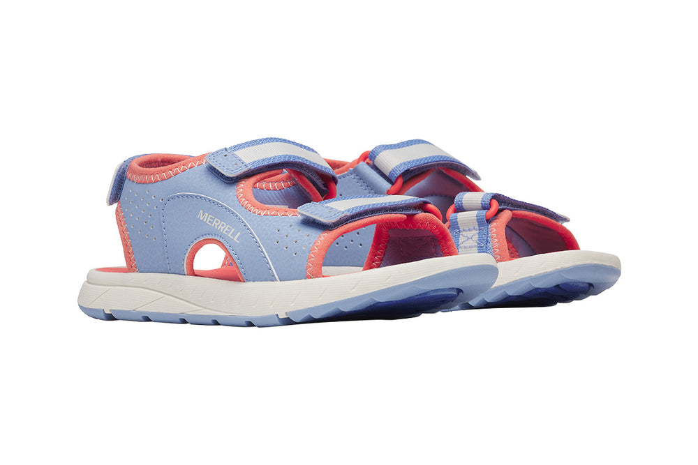Merrell Panther Sandal 3.0 Blue/Coral Junior #color_blue-multi-reds-oranges