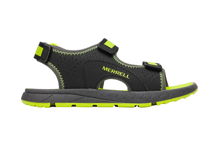 Merrell Panther Sandal 3.3 Black/Hi Viz Junior #color_black-multi-greens