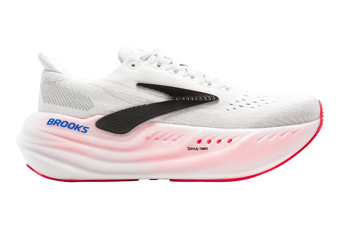 Brooks Glycerin Max B White/Black/Diva Pink Womens #color_grey-multi-pinks-purples
