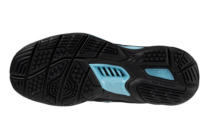 Mizuno Wave Phantom 3 NB D Black/Ebony/Blue Topaz Womens #color_black-multi-blues