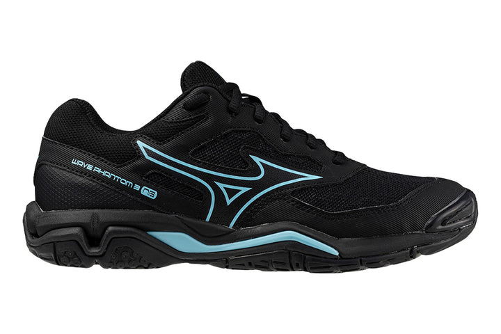 Mizuno Wave Phantom 3 NB D Black/Ebony/Blue Topaz Womens #color_black-multi-blues