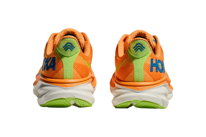 Hoka Clifton 9 D Solar Flare/Lettuce Mens #color_orange