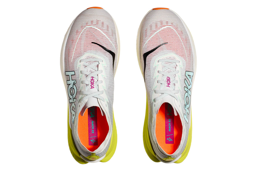 Hoka Mach X 2 D Frost/Citrus Mens #color_white-multi-yellows