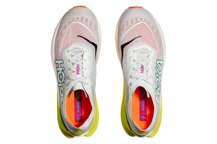 Hoka Mach X 2 D Frost/Citrus Mens #color_white-multi-yellows