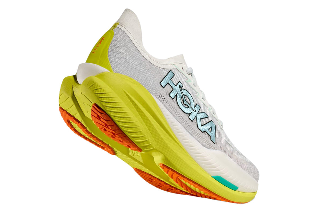 Hoka Mach X 2 D Frost/Citrus Mens #color_white-multi-yellows