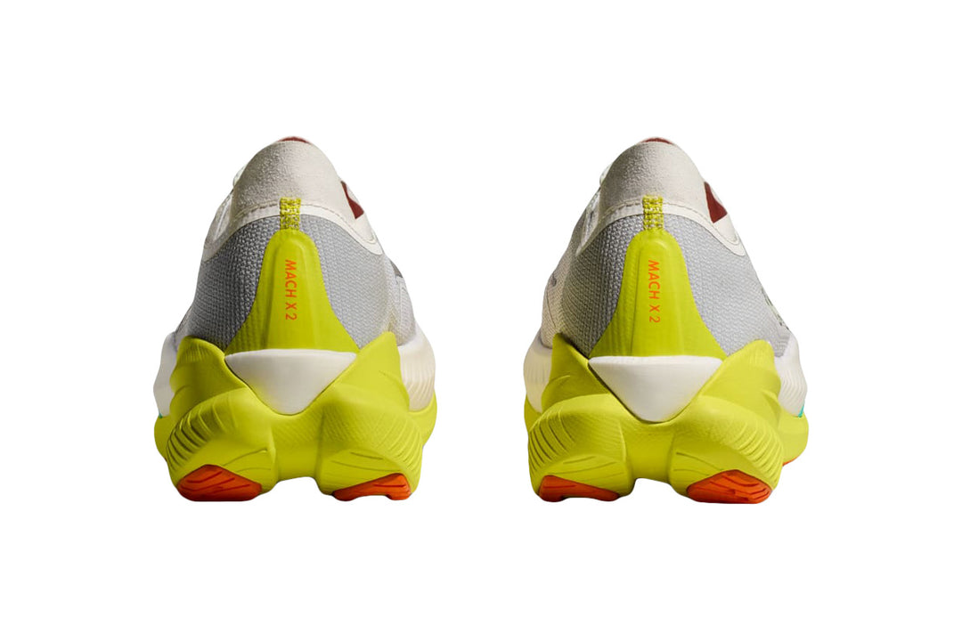 Hoka Mach X 2 D Frost/Citrus Mens #color_white-multi-yellows