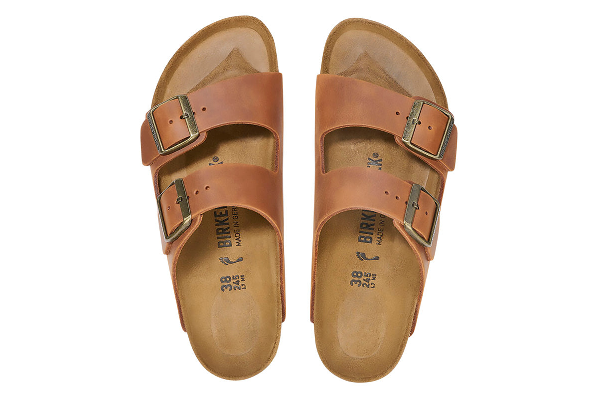 Birkenstock Arizona R Cognac Oiled Leather Unisex FootMotion