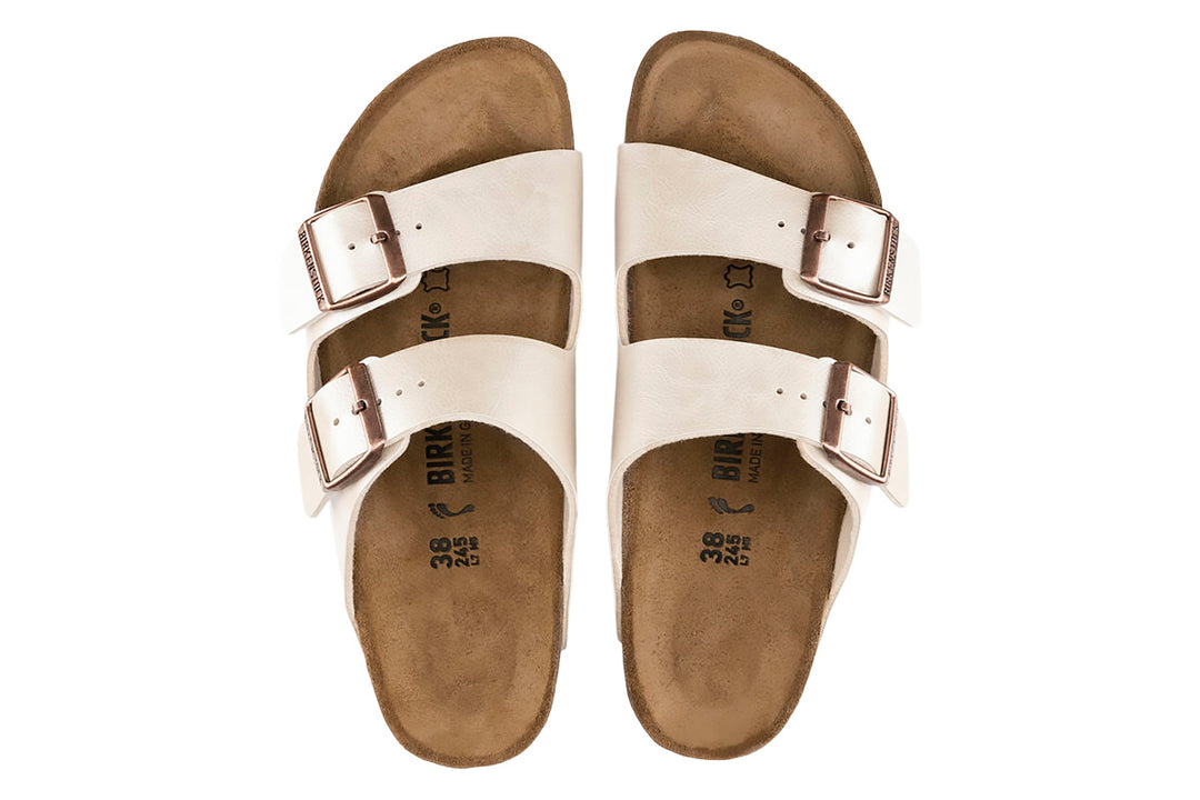 Birkenstock Arizona R Graceful Pearl White Birkibuc Womens
