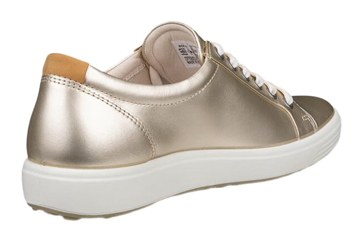 Ecco Soft 7 Pure White Gold Womens #color_metallic-gold