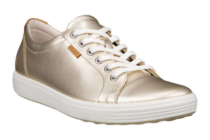 Ecco Soft 7 Pure White Gold Womens #color_metallic-gold