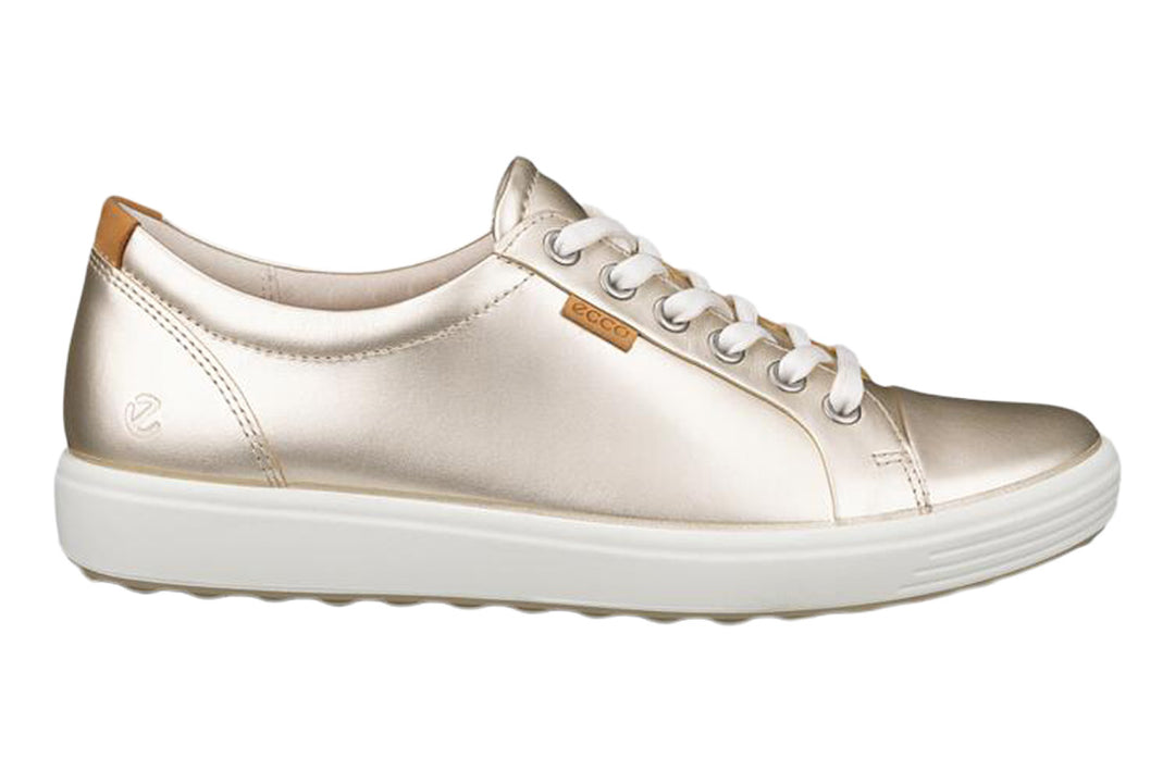 Ecco Soft 7 Pure White Gold Womens #color_metallic-gold