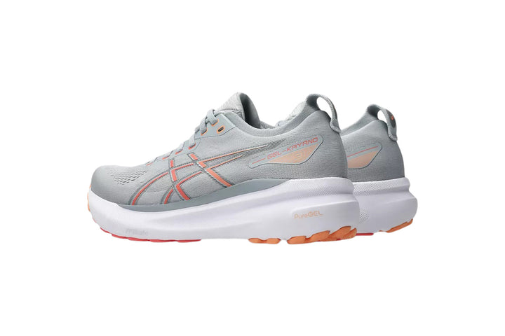 Asics Gel-Kayano 31 D Piedmont Grey/Papaya Womens #color_grey-multi-pinks-purples