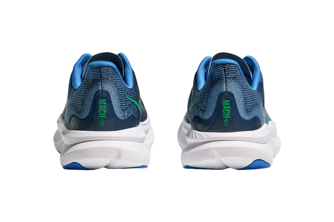Hoka Mach 6 2E Downpour/Thunder Cloud Mens #color_blue-multi-white
