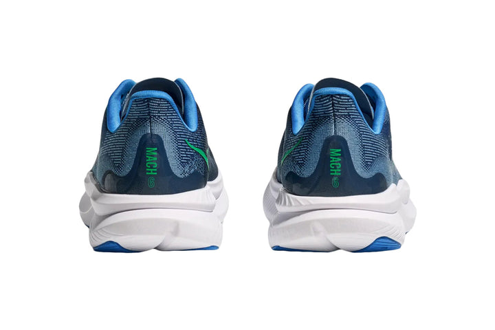 Hoka Mach 6 2E Downpour/Thunder Cloud Mens #color_blue-multi-white