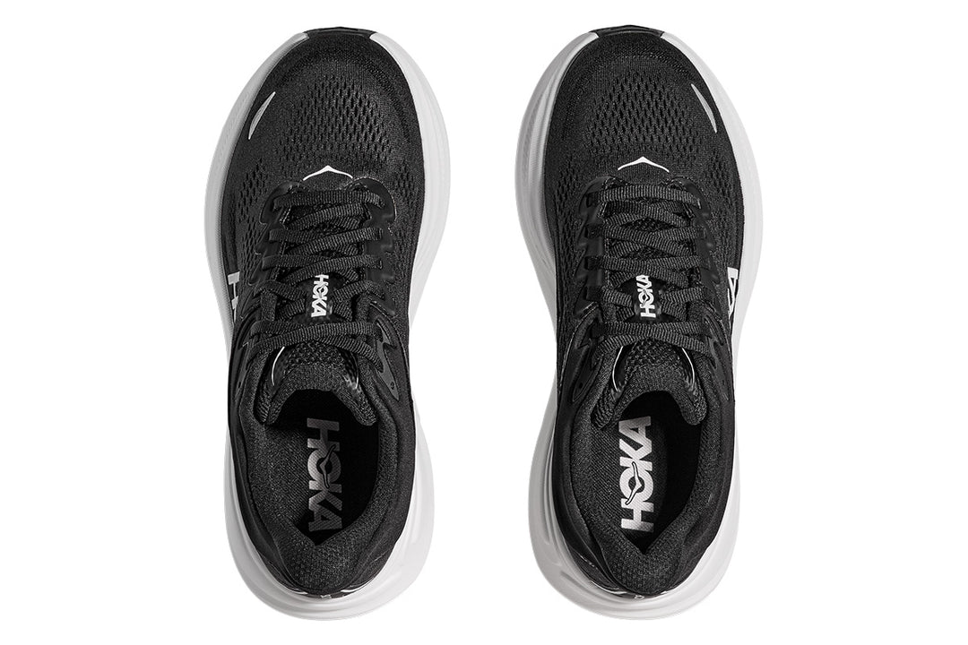 Hoka Bondi 9 2E Black/White Mens #color_black-multi-whites