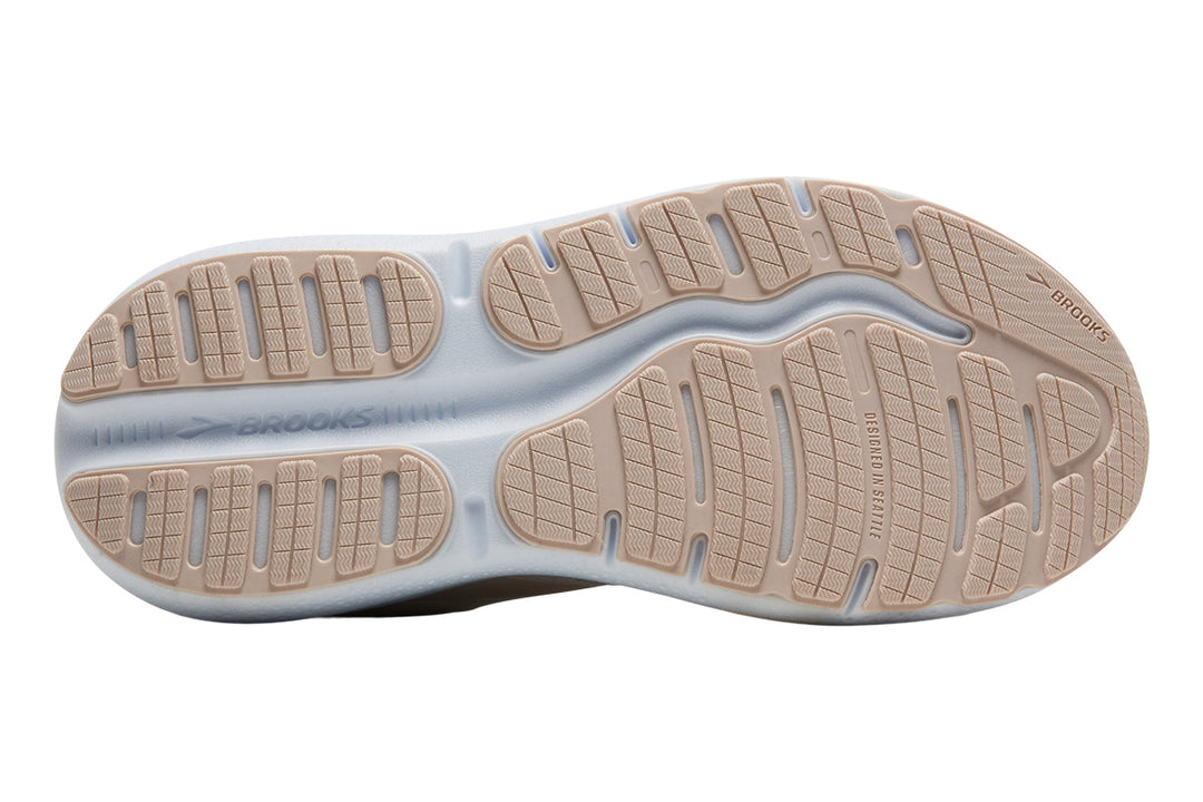 Brooks Ghost Max 2 B White/Almond/Tan Womens #color_white