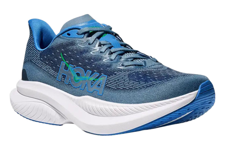 Hoka Mach 6 2E Downpour/Thunder Cloud Mens #color_blue-multi-white